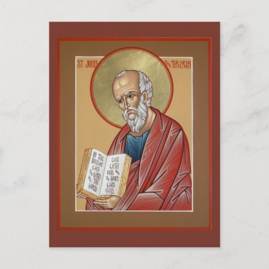 St. John the Theologian Prayer Card Briefkaart (Voorkant)