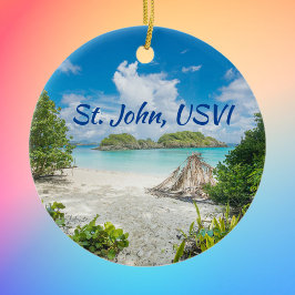 St. John US Maagdeneilanden strand foto Keramisch Ornament