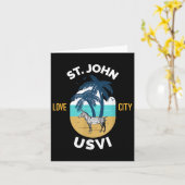 St. John US Maagdeneilanden Wilde ezel op het stra Kaart (Gele Bloem)