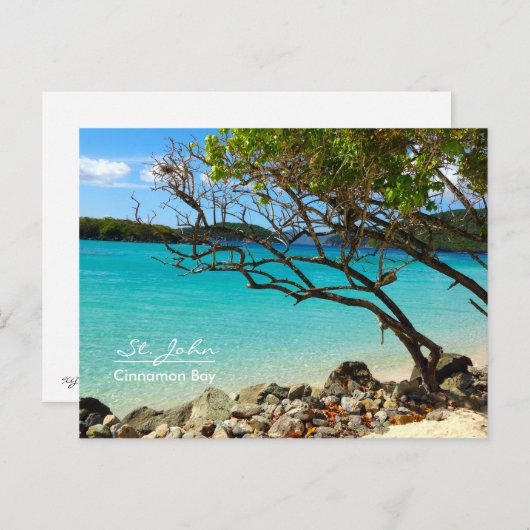 St. John USVI Cinnamon Bay Beach Briefkaart (Voorkant / Achterkant)