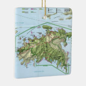 St. John USVI Map Keramisch Ornament (Rechts)