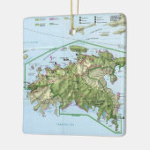 St. John USVI Map Keramisch Ornament (Links)