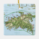 St. John USVI Map Keramisch Ornament (Voorkant)