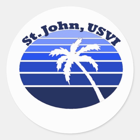 St. John, USVI Ronde Sticker (Voorkant)