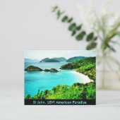 St. John usvi Trunk Bay American Paradise briefkaa Briefkaart (Staand voorkant)