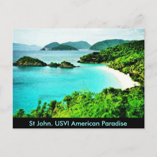 St. John usvi Trunk Bay American Paradise briefkaa Briefkaart