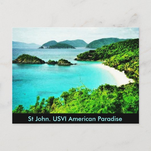 St. John usvi Trunk Bay American Paradise briefkaa Briefkaart (Voorkant)