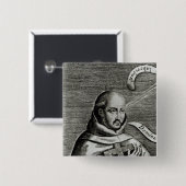 St. John van het Kruis, detail Vierkante Button 5,1 Cm (Voorkant /achterkant)