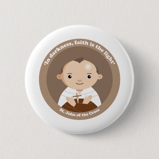 St. John van het Kruis Ronde Button 5,7 Cm (Voorkant)