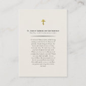 St. John van Shanghai en San Francisco Prayer Kaar Plaatskaartje (Achterkant)