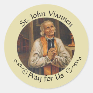 St. John Vianney Feast aug 4 Ronde Sticker