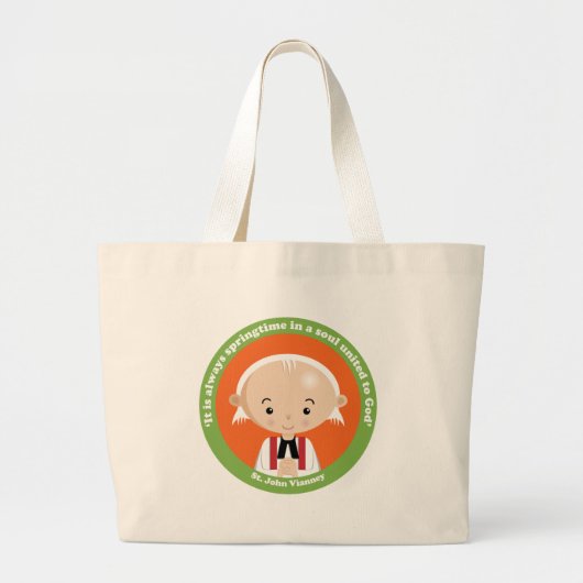 St. John Vianney Grote Tote Bag (Voorkant)