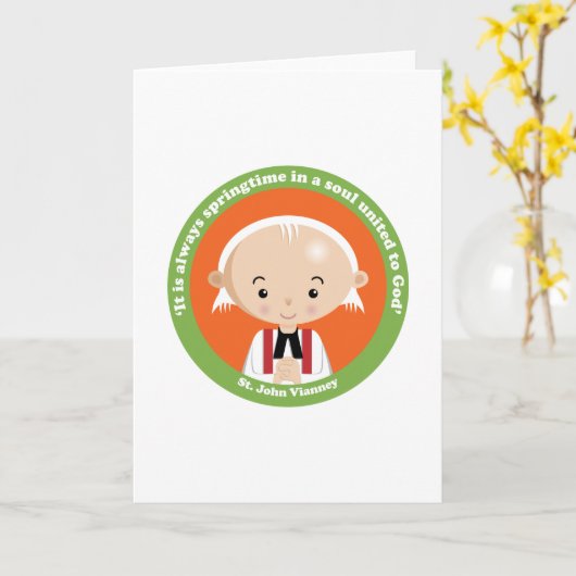 St. John Vianney Kaart (Gele Bloem)