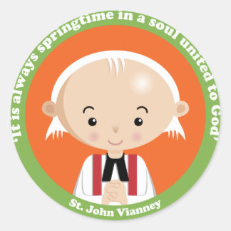 St. John Vianney Ronde Sticker