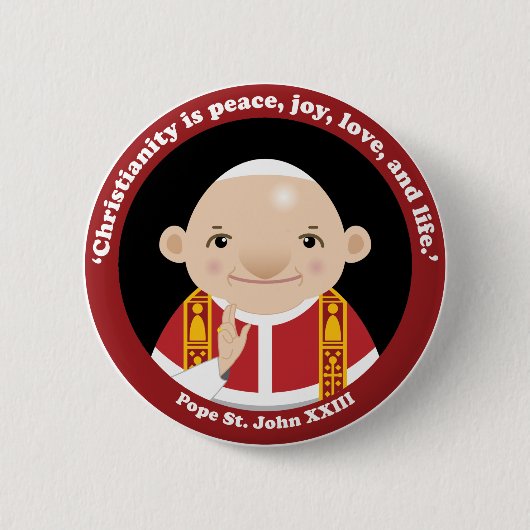 St. John XXIII Ronde Button 5,7 Cm (Voorkant)