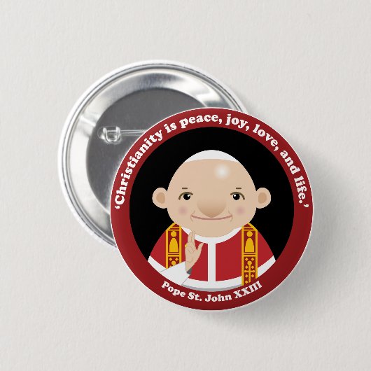St. John XXIII Ronde Button 5,7 Cm (Voorkant /achterkant)