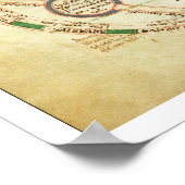 St.Johns 17 f.7v. Cosmologisch diagram, van de Bo Poster (Hoek)