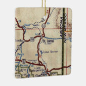 St. Johns Arizona  Map Keramisch Ornament (Rechts)