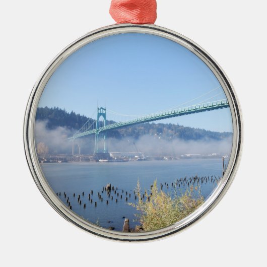 St. Johns Bridge, Mooie Portland Oregon Metalen Ornament (Voorkant)