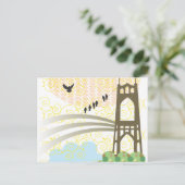 St. Johns Bridge Portland Briefkaart (Staand voorkant)