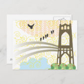 St. Johns Bridge Portland Briefkaart (Voorkant / Achterkant)