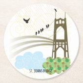St. Johns Bridge Portland Onderzetter (Voorkant)