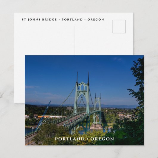 St Johns Bridge | Portland Oregon Briefkaart (Voorkant / Achterkant)