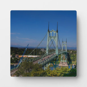 St Johns Bridge Portland Oregon Fotoplaat