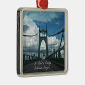 St. John's Bridge, Portland, Oregon Metalen Ornament (Rechts)