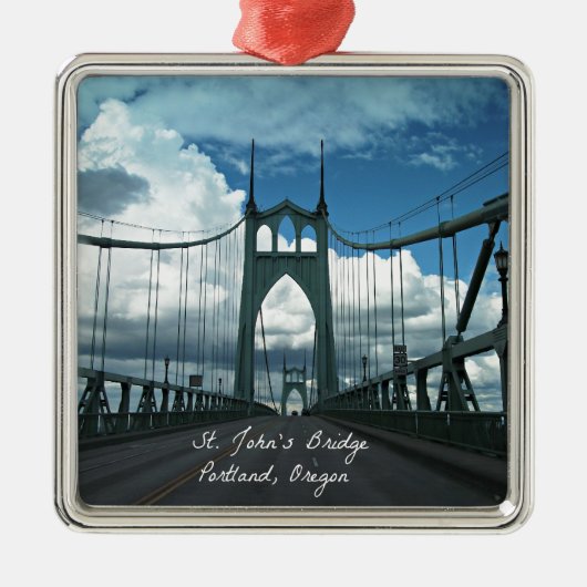 St. John's Bridge, Portland, Oregon Metalen Ornament (Voorkant)