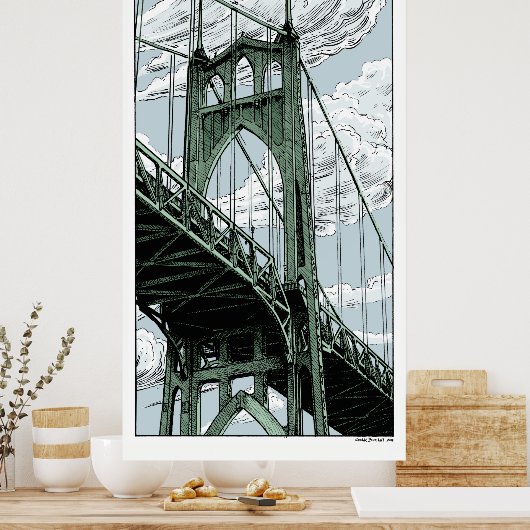 St Johns Bridge Poster (Keuken)