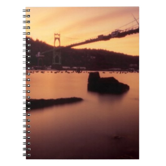 St Johns Bridge Sunset Notitieboek (Voorkant)