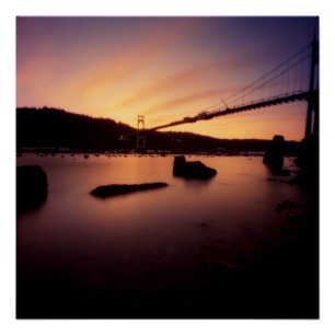 St Johns Bridge Sunset Poster