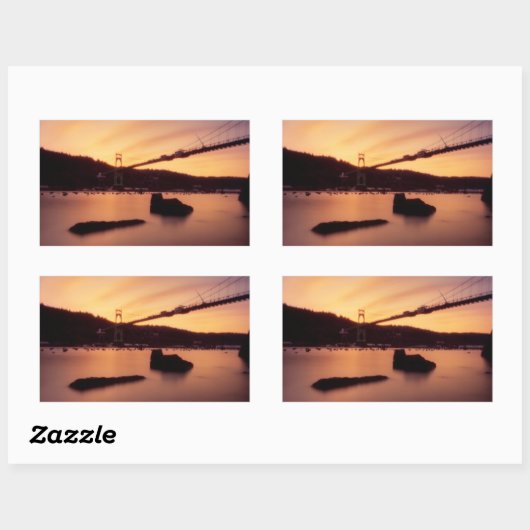 St Johns Bridge Sunset Rechthoekige Sticker (Vel)