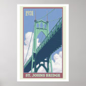  St. Johns Bridge Travel Poster (Voorkant)