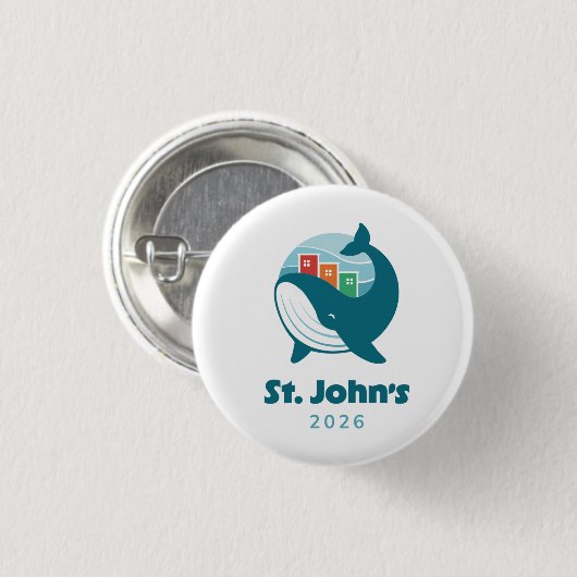 St. Johns Canada 2026 International Convention Pin Ronde Button 3,2 Cm (Voorkant /achterkant)