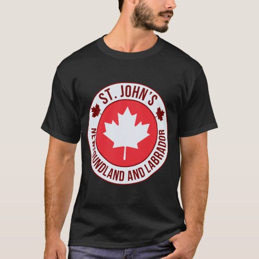 St. John's, Canada City T-Shirt | Reizen & thuisha (Voorkant)