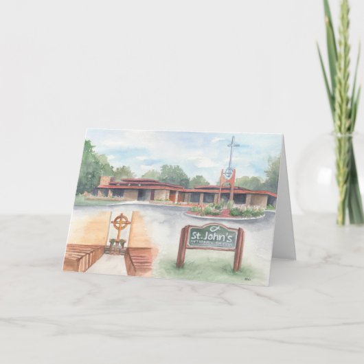St. John's Church Evansville, WI - 5x7 Card Kaart (Voorkant)
