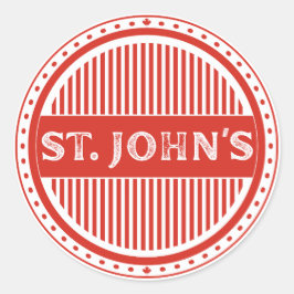 St. John's City Pride Emblem – Canadese identiteit Ronde Sticker