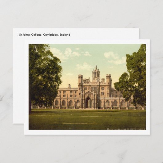 St. John's College, Cambridge, Engeland Briefkaart (Voorkant / Achterkant)