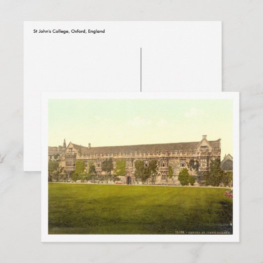 St John's College, Oxford, Engeland Briefkaart (Voorkant / Achterkant)