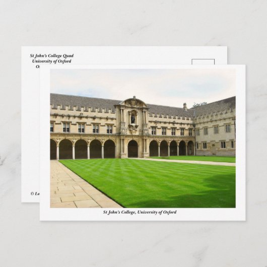 St John's College, Universiteit van Oxford, Engela Briefkaart (Voorkant / Achterkant)