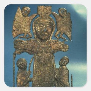 St. John's Crucifixion Plaque, late 7e eeuw Vierkante Sticker