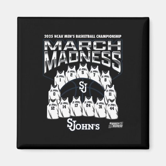St. John's March Madness 2025 Men's Sketll Nil  Magneet (Voorkant)