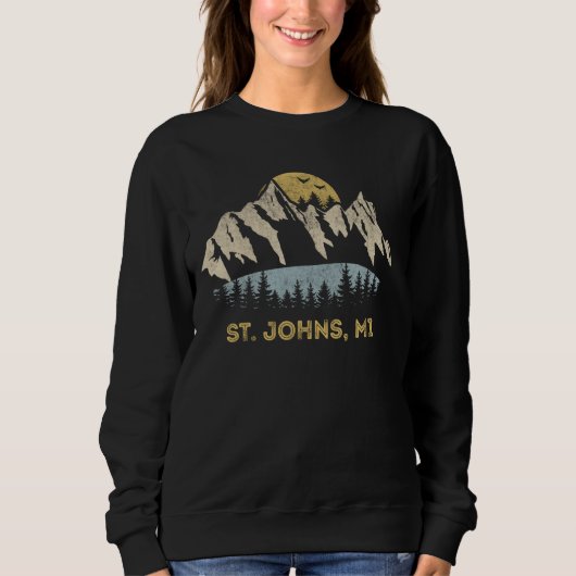 St. Johns Michigan Mountain Sunset Sunrise MI Trui (Voorkant)