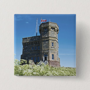 St. John's, Newfoundland, Canada, Cabot Tower, Vierkante Button 5,1 Cm