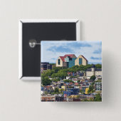 St. John's, Newfoundland, Canada, de 2 Vierkante Button 5,1 Cm (Voorkant /achterkant)
