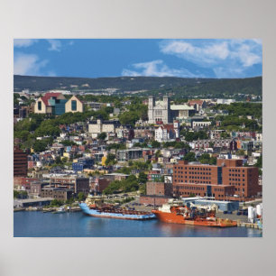 St. John's, Newfoundland, Canada, de kustlijn Poster
