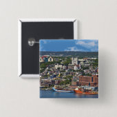 St. John's, Newfoundland, Canada, de kustlijn Vierkante Button 5,1 Cm (Voorkant /achterkant)