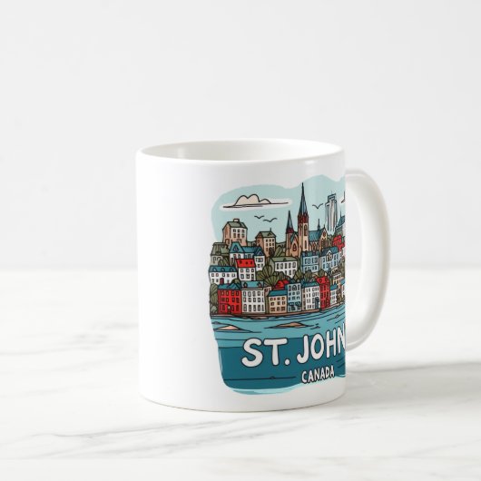 St. John's Newfoundland, Canada Koffiemok (Voorkant rechts)